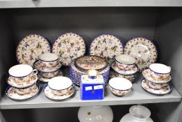 A large quantity of presumed Meiji-period Japanese eggshell china ware, to feature detailed hand-