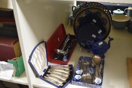 A quantity of 20th-century sundry tableware, to include a selection of white metal and silver-
