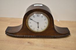 A 20th-century French Napoleon hat-style mantel clock, featuring an 8-day mechanical movement having