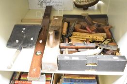A large quantity of 19th and 20th century wood working tools, to include a selection of Rabone box