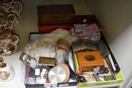 A selection of early 20th-century sundry wares, to include a selection of jewellery boxes, one of