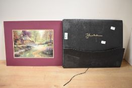 Four modern American reproduction prints of Thomas Kinkades (American, 1958-2012) oil paintings,