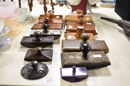 A large selection of late 19th to early 20th-century ink blotters, to include a quantity of turned