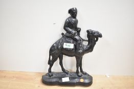 A Victorian cast iron door porter, depicting a Major General Charles George Gordon (1833-1885), a