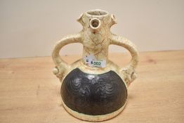An attractive Czechoslovakian pottery 'Alienware' Art Nouveau vase by Ditmar Urbach, having a