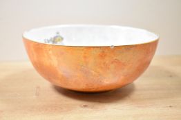 Thought to be early 20th-century Carlton Ware lustre bowl, featuring a Chinisorie-inspired scene