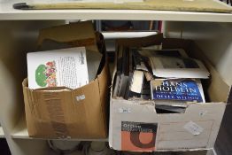 A large selection of 19th and 20th-century books, one box containing mainly titles relating to art