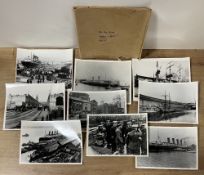 WW1-period Ocean-going liners, collection of photographs comprising three of four-funnel liners