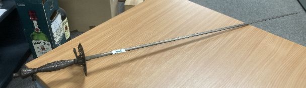 George III style steel-hilted Court Sword or Rapier, tapered triform/triangular fullered steel