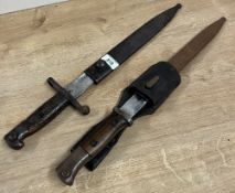 WW1 British 1907 pattern bayonet for Lee Enfield SMLE, having clean single edged fullered 43cm blade