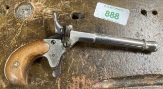 German Flobert-type 'parlor' single-shot rimfire blank firing pistol, thought to be 19th Century