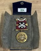 Masonic silver and enamel Royal Arch Past Zerubbabel Nonus Breast Jewel, engraved to reverse '