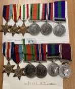 WW2 and later group of six medals comprising France and Germany, 1939-45 stars, Defence and War