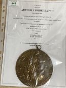 WW1 Memorial Plaque, unique name, ARTHUR CUMBERBATCH, commemorated on Commonwealth War Graves