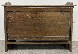 WW1-period or possibly earlier Officer's Cabinetta folding campaign bed, hardwood construction,
