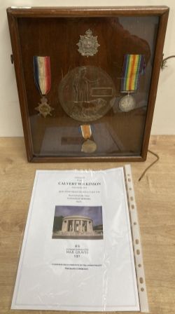 WW1 8th Borders Battle of Lys, German Spring Offensive casualty, comprising 1914-15 star, British