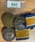 WW1 British War and Victory medals correctly impressed T-307936. DVR. H. BOX. A.S.C. on original