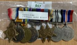 WW1 and WW2 Indian Army Officer's group of eight comprising 1914-15 star correctly impressed