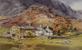*Local Interest* After Judy Boyes (British 1943) Lithograph 'Fell Foot Farm in Little Langdale' a