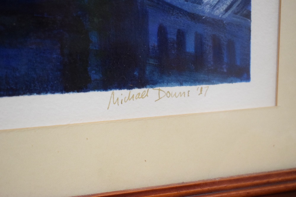 Michael Downs (20th Century) Gouache 'Shepherd's Warning', an impressionistic study of a red morning - Image 6 of 8
