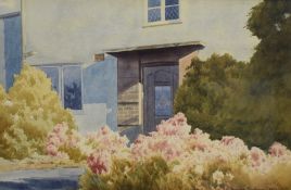 *Local Interest* Donald Southern (British 20th Century) Watercolour, study of a cottage facade,