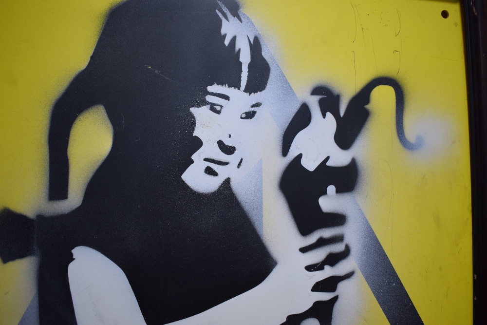 In the style of Banksy (British Contemporary) Mixed media 'Danger of Death' street sign, facsimile - Image 4 of 5