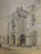 William Lee Hankey (British 1869 - 1952) Watercolour and Graphite, a 19th Century street study,