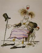 After Ronald Searle (British 1920-2011) Lithographs, a collection of approximately 33 wine