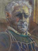 *Local Interest* Tom Dearden (British 1942-2020) Pastel, Self portrait as an elderly man, signed and