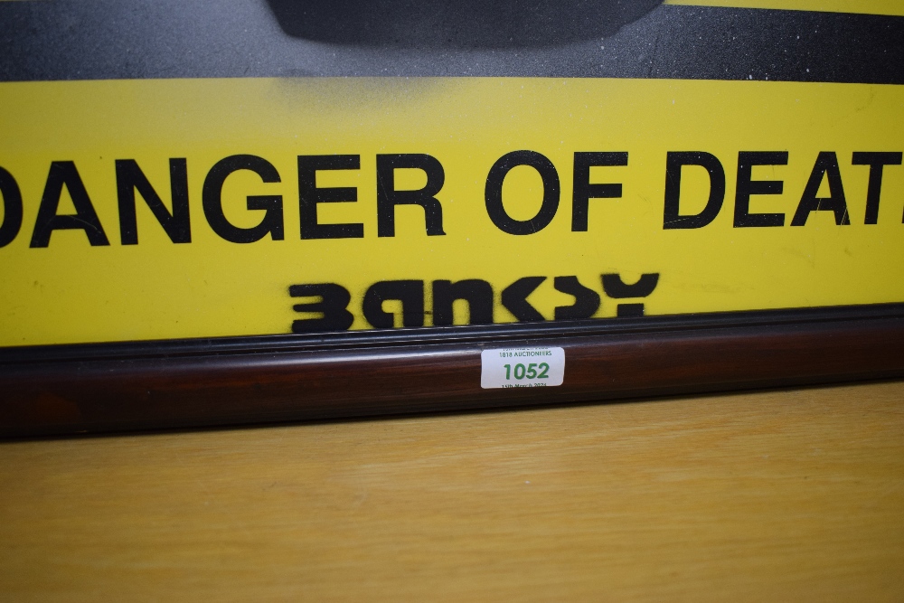 In the style of Banksy (British Contemporary) Mixed media 'Danger of Death' street sign, facsimile - Image 3 of 5