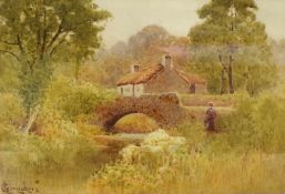 Charles L Saunders (British 1855-1915) Watercolour, an Impressionistic watercolour with a