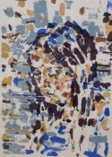 Rebecca Snow (British Contemporary) Lithograph, an abstract portrait study of a young woman,
