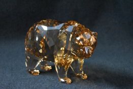 A Swarovski Crystal SCS Collectors edition 2017 Arcadia Bear study designed by Martin Zendron,