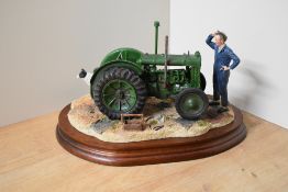A Border Fine Arts agricultural figure group 'Won't Start' model number B0299 designed by Ray Ayres,