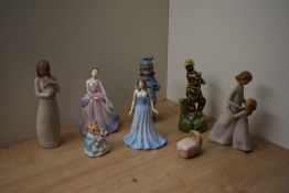 Two Royal Doulton bone china figurines Pretty Ladies series 'Barbara' HN 4862 and Gemstones