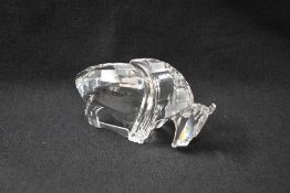 A Swarovski Crystal 'Symbols' collection Buffalo study, model number 624598, designed by Martin