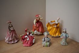 A group of three Royal Doulton bone china figurines comprising Pretty Ladies Best of the Classics '