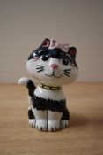 A Lorna Bailey Art-Deco style cat study 'Sophie' in limited edition 1/1 colourway, measures 13cm