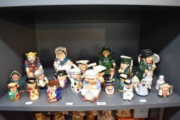 A large selection of Royal Kirkham and similar pottery Toby Character jugs to include Richman,