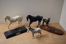 A Beswick Pottery Thoroughbred Stallion (Small) designed by Arthur Gredignton in grey matt finish