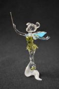 A Swarovski Crystal 2011 Disney series 'Green Dress' Tinker-Bell study, model number 1073747, design