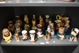 A large assortment of Royal Kirkham and similar pottery Toby Character jugs to include Beggar,