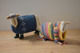 Two Border Fine Arts ' Ewe and Me' studies by Toni Goffe, model numbers A6846 and A7350.