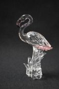 A Swarovski Crystal Feathered Beauties collection Flamingo study, model number 289733, Gabriele