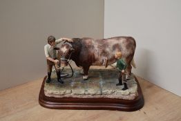 A Border Fine Arts limited edition figure group 'Getting Ready for the Show' model number B0861