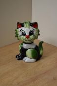 A Lorna Bailey Art-Deco style cat study 'Charlie Milko' in limited edition 3/3 colourway, measures
