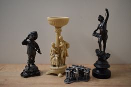 A heavy pewter 'Clockmaker' figure from the Evergreen collection designed by Roy Gibson sold