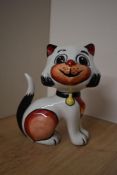 A Lorna Bailey Art-Deco style cat study 'Queenie' in limited edition 1/1 colourway, measures 14cm