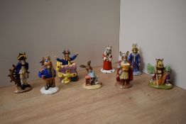 A group of eight Royal Doulton bone china Bunnykins characters to include 'Sir Gawain' model