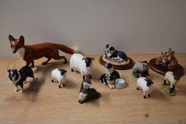 A Beswick Pottery Fox (Standing) model number 1016A designed by Arthur Gredington in red, brown